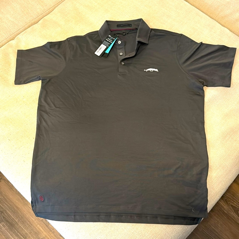 Greyson men’s golf polo. Three button collar.